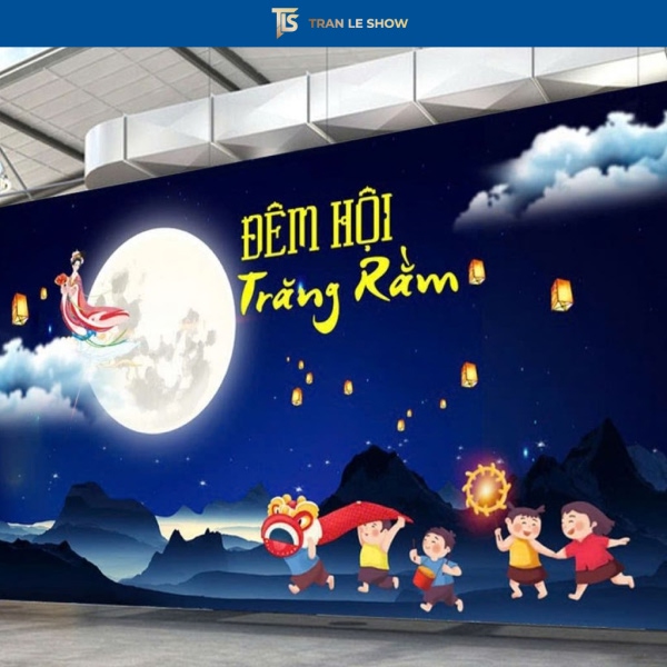 Backdrop Trung Thu đêm hội Trăng Rằm