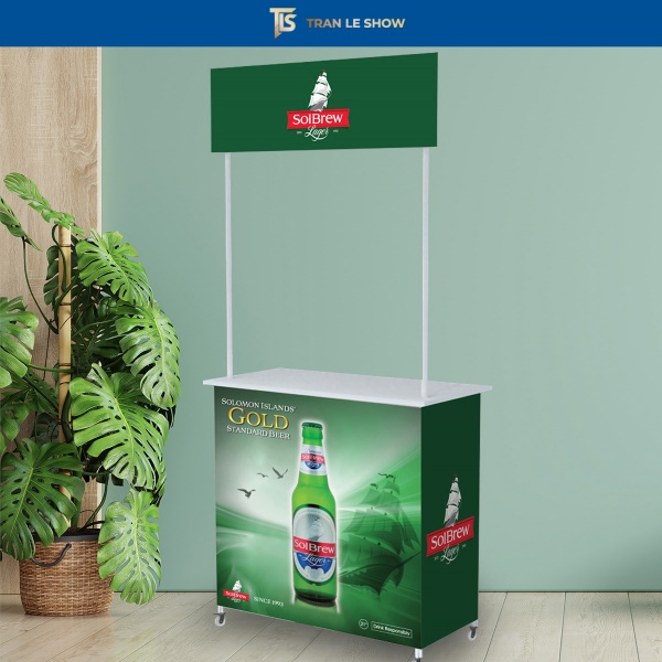 Booth quảng cáo hiện đại tại trung tâm thương mại