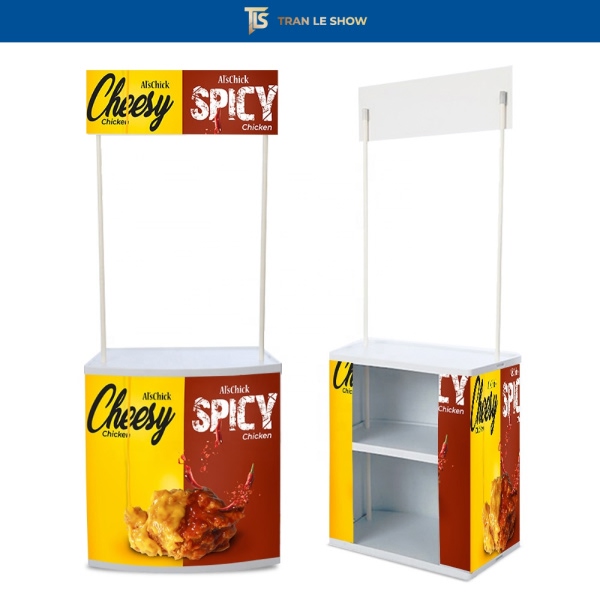 Booth quảng cáo thương hiệu thực phẩm tại hội chợ