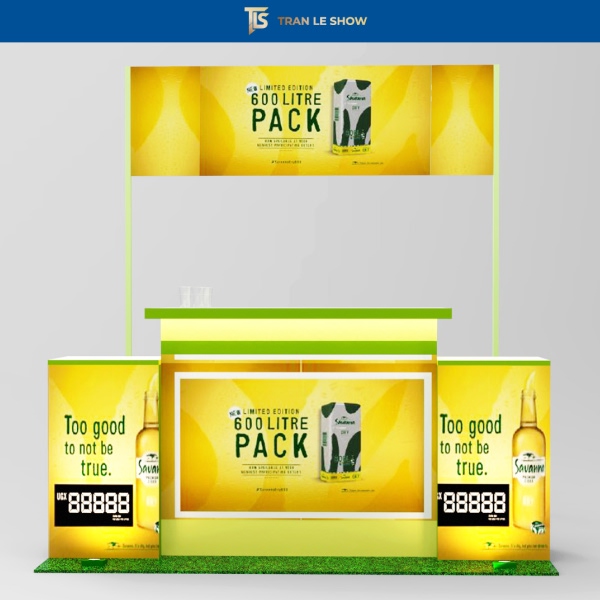 Booth di động gấp gọn phù hợp cho hoạt động marketing ngoài trời