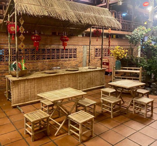 decor bằng tre sự kiện đẹp